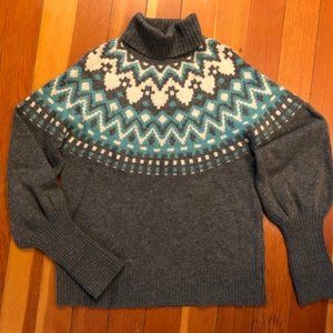 Sundance Soft Turtleneck Fairisle Sweater Lg